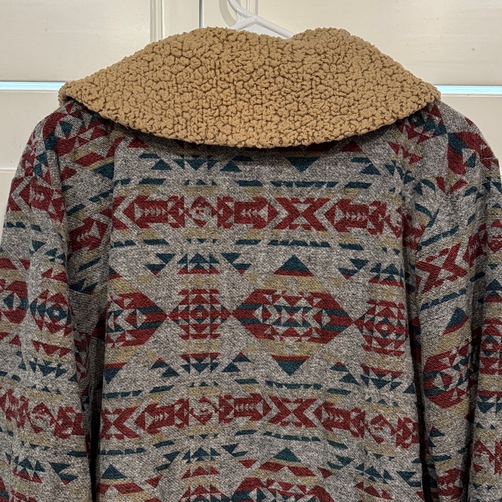 Obey Multicolor Patterned Jacket With Sherpa Lini… - image 7